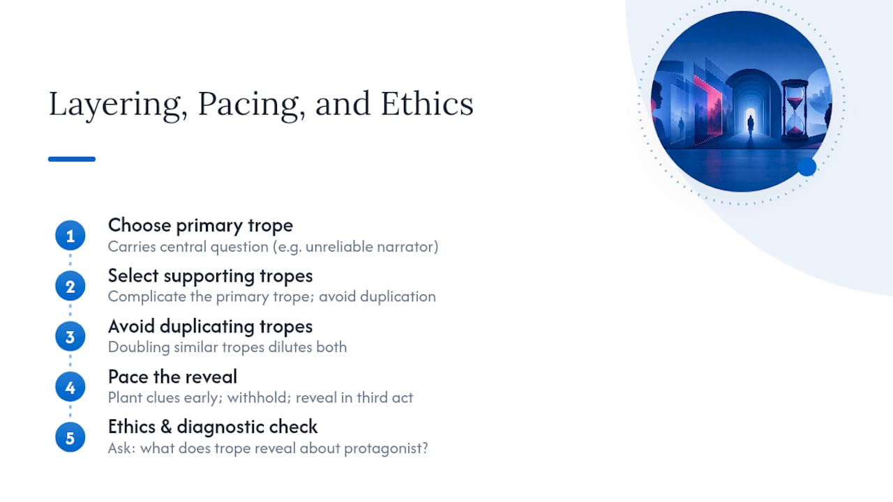 How to layer, time, and subvert tropes effectively — overview diagram