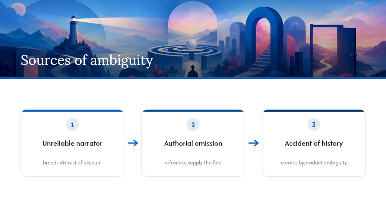 Three craft tools behind ambiguous endings
