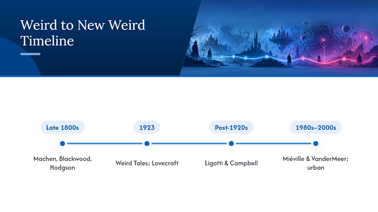Timeline of weird fiction's evolving movements