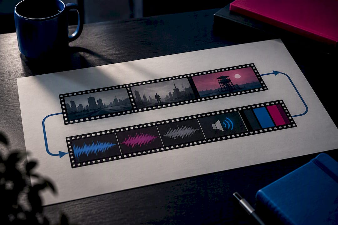 Two-pass film analysis with sound waveforms