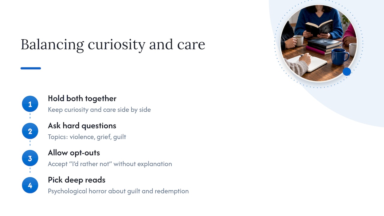 10. A host's note on balancing curiosity with care — overview diagram
