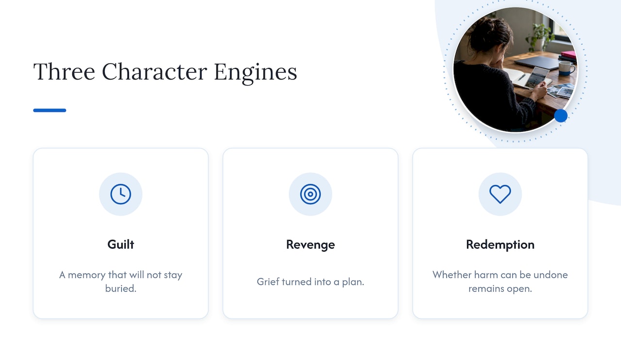 Guilt, revenge, and redemption as story engines