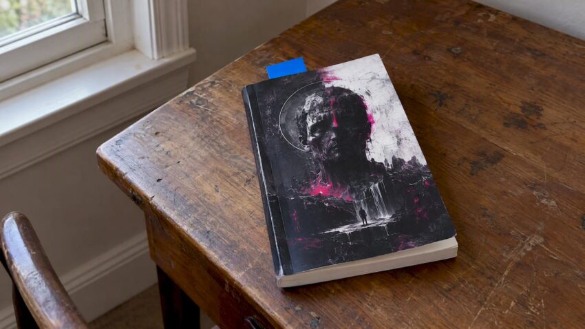 Stories of a Condemned Soul paperback on a table