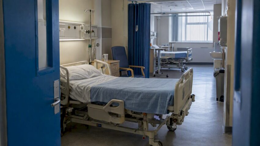 Empty isolation ward during a plague outbreak